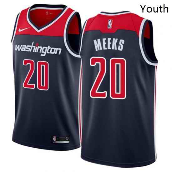 Youth Nike Washington Wizards 20 Jodie Meeks Authentic Navy Blue NBA Jersey Statement Edition